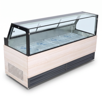 Équipement de réfrigération pour cuisine commerciale, réfrigérateurs à porte vitrée pour supermarchés, vitrine réfrigérée, mini-armoire de présentation pour viande fraîche