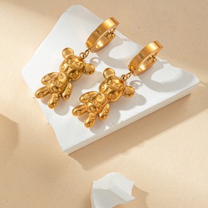 Set di Collana con Ciondolo a Forma di Orsetto in Inglese Placcato Oro, Elegante e Personalizzato, Stile alla Moda - Product Image 6