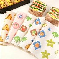 Kertas Pembungkus Burger Sandwich Anti Minyak dari Pabrik Cina untuk Kemasan Makanan, Pelapis Keranjang Keju Makanan Cepat Saji