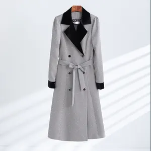 Hochwertige Damen jacken und-mäntel Luxus mantel Langarm Damen Trenchcoats