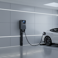 Nuevo Cargador Rápido para Vehículos Eléctricos de 22kW, Gestión por Aplicación Inteligente, Wallbox de 32A Tipo 2, Control RFID, IP54, Cable de 5M, Comercial