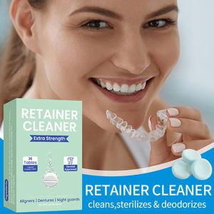 36 Tabletas en Oferta, Tabletas Efervescentes para Limpieza de Dentaduras Postizas, Antibacterianas, Eliminan Manchas, para Retenedores e <span class=keywords><strong>Invisalign</strong></span> - Product Image 4