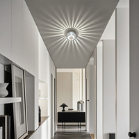 Nouveau design minimaliste de salle à manger interrupteur contrôle acrylique fer matériel intérieur mur LED lampe