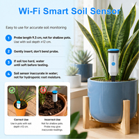 Capteur de sol intelligent Wi-Fi pour plantes, testeur d'humidité et de température, étanche IP66, contrôle par application, liaison de scènes, compatible Tuya