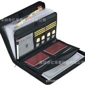 Fireproof <b>Document</b> <b>Bag</b> Black 003 Multi Functional Office Organizer With Card Pockets And File Compartments For Business Use - Product Image 1