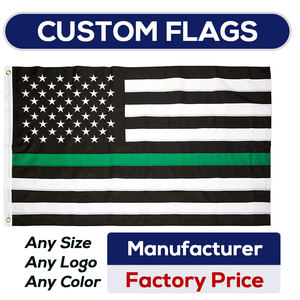 Флаг США 3x5 футов черные белые красные полосы вышитые оксфордская ткань висит портативный настраиваемый размер - Product Image 3