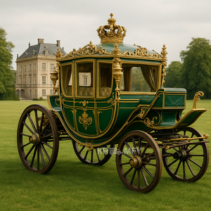 Royal Towed Steel Horse Carriage Luxury 4-Wheel Electric Horse-Drawn Sightseeing Cart Royal Carriage - Product Image 6