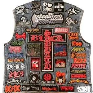 Wholesale Band Embroidery Iron On Patches Woven Badge Custom Metal Band Patches Embroidered Rock Band For Jacket