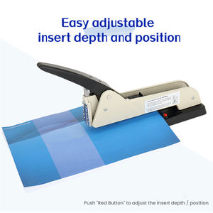 ZEQUAN <span class=keywords><strong>Agrafeuse</strong></span> Manuelle Métallique Robuste à <span class=keywords><strong>Bras</strong></span> <span class=keywords><strong>Long</strong></span> pour Fabrication de Papier et Cahiers Grand Format - Product Image 5