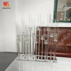 SMOOTH Luxury Clear Crystal Candelabra for Wedding Valentine's Day Birthday Parties-High Quality Customized Color Decor - Product Image 2