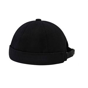 Large Rolled Cuff Brimless Vintage <b>Beanie</b> Adjustable Sailor Docker Cap Short No Visor <b>Hat</b> Promotion Gift - Product Image 2