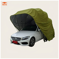 Abris de voiture simples pliable Portable rétractable Garage extérieur Structure en acier inoxydable auvent