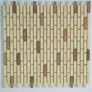Gạch ốp tường mOSAIC hiện đại chất lượng cao, phối màu đen trắng, chất liệu đá cẩm thạch, dùng trang trí nội thất khách sạn