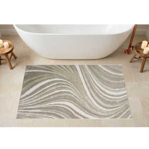 Alfombra de baño y tapetes de ducha Mora de 60x100cm, de hilo de algodón reciclado teñido en jacquard, coloridos, producción personalizada, hechos en Turquía. - Product Image 1