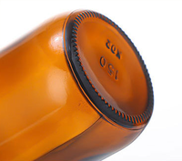 Bouteille ronde de sirop contre la toux en verre ambré avec bouchon à vis en plastique, 30ml 60ml 100ml 150ml 200ml 250ml 500ml