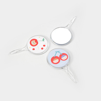 Miroir de poche compact personnalisé Winway avec logo, petit miroir de voyage en plastique, miroir de maquillage à main, marque privée