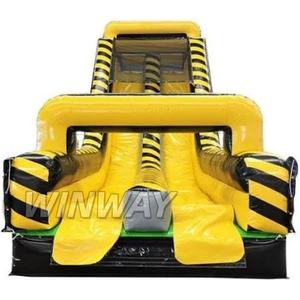 เครื่องเล่นสร้างสไลด์ขนาดใหญ่แบบสูบลมได้สำหรับใช้ในเชิงพาณิชย์ทนทานและสีเหลือง - Product Image 3