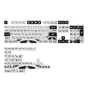 AKKO Panda MAO profil pewarna sublimasi Keycap kustom DIY Keycap Set Keycap sisi dicetak