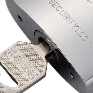 RICHDOOR candado de hierro envuelto en forma de arco de disco de 90mm candado resistente candado de prevención de cizalla - Product Image 6