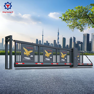 Giá cả cạnh tranh điện nhôm gấp và hàng rào mở với người đi bộ tự động trượt đường lái xe cổng nổi cổng - Product Image 2