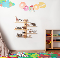 Schiebe-Schmuckregal aus Holz, Stehende Wandregale, Kleine Holz-Präsentationsregale für Sammlerstücke, Wohnzimmer, Badezimmer, Öko-Freundlich