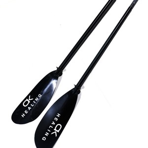 Pagaie de kayak pliable en deux sections Healing, 2,1 m, en alliage d'aluminium léger, noire, pour usage récréatif - Product Image 5