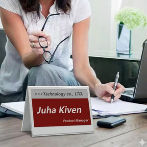 Highlight Double Side Smart <b>Table</b> Nameplate E-Ink Name <b>Card</b> Display Electronic <b>Table</b> Sign Electronic Nameplate For Conference - Product Image 1