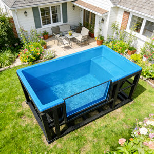 Piscina con estructura todo en uno y sistema de filtración integrado para recreación al aire libre, piscina exterior, piscina sobre el suelo - Product Image 5