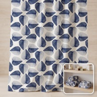 Tissu en coton imprimé réactif à motif de feuilles botaniques pour vêtements de yoga, foulards, serviettes, tabliers, emballé en rouleau