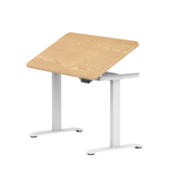 Contuo Bureau électrique à double moteur et hauteur réglable Cadre de bureau à demi-inclinaison Cadre de bureau assis-debout Table à dessin à demi-retournement