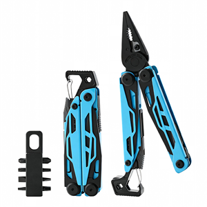 Multifunctional Pliers Stainless Steel <b>Camping</b> <b>Tool</b> with Screwdriver Bits for Outdoor Survival JC002 Blue - Product Image 1