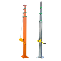 Nouveau 3M 4M 5M 6M 7M 8M 9M tige de levage légère télescopique levage à la main mât manuel rétractable