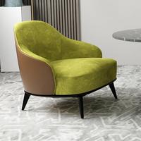 Ensemble de canapés de réception de bureau de style italien minimaliste moderne canapé en tissu incurvé avec cadre en bois massif et éponge haute résilience
