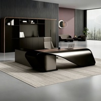Meubles de bureau modulaires de luxe pour cadres, bureaux en forme de L et tables de bureau pour bureau de direction