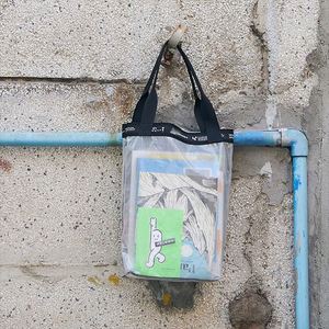 Sac fourre-tout urbain léger en PE, imperméable, semi-transparent, avec fermeture éclair et poignée renforcée pour les trajets quotidiens, les voyages et le shopping - Product Image 4