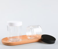 Bocaux en plastique transparent à large ouverture de 68 mm pour crème, cosmétiques, masques, gommages, masques capillaires, emballages vides
