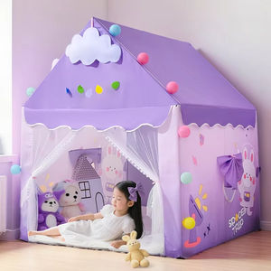 Tente <span class=keywords><strong>de</strong></span> jeu portable rectangulaire pour 1-2 personnes, motif sirène <span class=keywords><strong>de</strong></span> dessin animé, <span class=keywords><strong>maison</strong></span> <span class=keywords><strong>de</strong></span> princesse pour enfants - Product Image 2