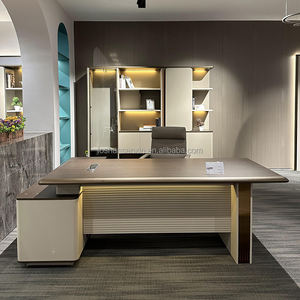 أثاث مكتبي بسيط وعصري لكرسي مكتبي مع مجموعة من كراسي الرئيس ، خزانة مزدوجة ، مكاتب مكتبية سميكة - Product Image 2