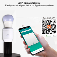 Télécommande sans fil TUYA WIFI LED E27 E26 Edison Support de lampe à vis Adaptateur de base pour douille d'ampoule