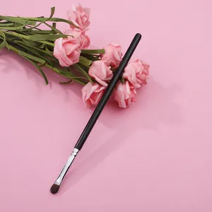 Natural Pony Hair Small Eyeshadow Brush Black Silver Detailed Smoky Eye Shade Brush Factory Good Price Customized Logo Bulk