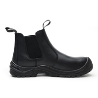 Bottes en cuir imperméables Chelsea industrielles, respirantes, noires, pour hommes, avec embout en acier, anti-perforation, prix de gros, chaussures de sécurité tendance
