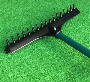 Alliage d'aluminium 17 têtes pour équipement de golf Zone de conduite Piège à sable <span class=keywords><strong>Bunker</strong></span> Rake Golf Lawn Grip Rake Golf Sand Rake - Product Image 5