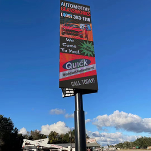 Ngoài trời đầy đủ màu sắc 4x8ft điện tử <span class=keywords><strong>LED</strong></span> quảng cáo kinh doanh bảng hiệu trên đường phố cực cửa hàng kỹ thuật số biển quảng cáo - Product Image 3