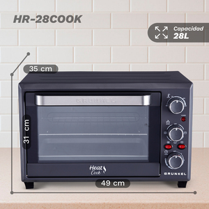 Forno Elettrico a Convezione Grunkel 28L 1600W da Banco con Modalità di Cottura a Calore - Product Image 2
