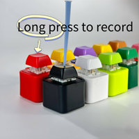 Speaker Mini Rechargeable Plastik yang Dapat Direkam, Gantungan Kunci dengan Tombol Suara, Liontin Kreatif Anime Custom, Pereda Stres
