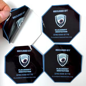 Autocollant statique résistant aux UV, vinyle mat amovible pour enseigne de porte en verre de magasin - Product Image 1