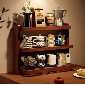 Cup storage rack for office workstations, coffee cup holders, desktop tea and <b>teacup</b> holders, multi-tiered water cup storage - Product Image 5