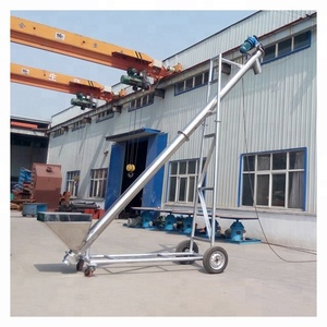 Convoyeur à vis mobile portable pour le chargement de céréales, d'engrais et de poudres, le remplissage de silos et le transfert en entrepôt - Product Image 3