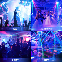 2 Projecteurs Mini Spider 80W RGBW à Tête Mobile LED, Éclairage de Scène DMX512 IP44 2000-82000 Lumens pour KTV, Discothèque, Fête, DJ, Mariage