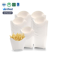 Boîte de papier d'emballage alimentaire personnalisée de haute qualité pour frites et poulet frit avec logo personnalisé laminé gaufré et mat